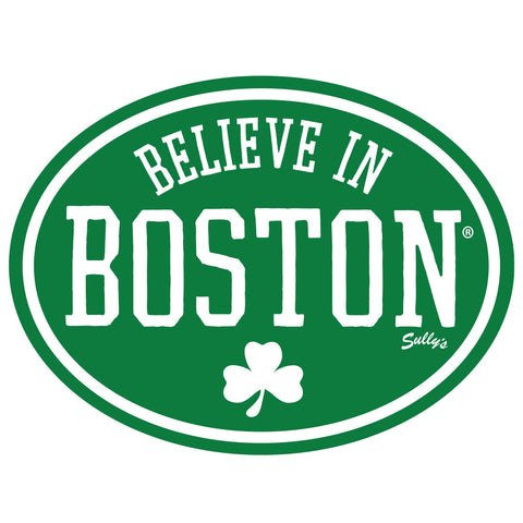 Believe In Boston "Shamrock" Oval Sticker