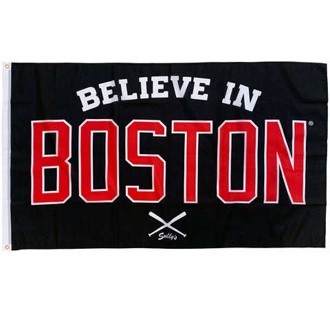 Believe In Boston® - ARCHED Black & Red 3' x 5' Flag