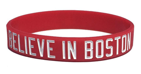 Believe in Boston - Red & White Bracelet