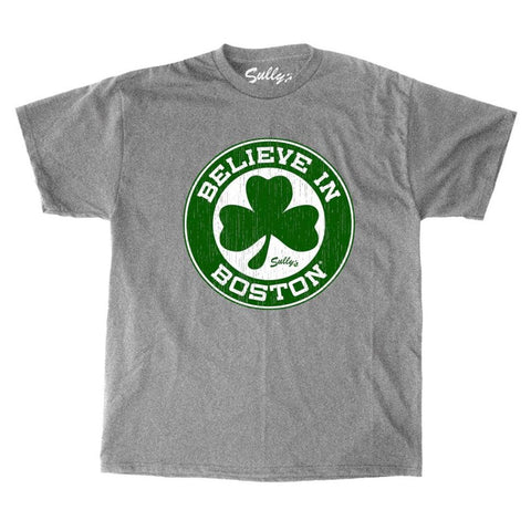 Believe in Boston - Basketball Shamrock - T-Shirt
