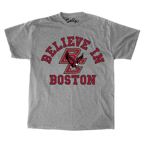 Believe In Boston - Boston College - Grey T-Shirt