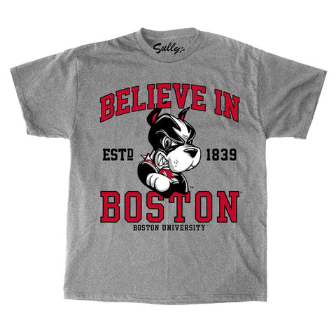 Believe In Boston - Boston University - Grey T-Shirt