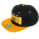 Believe in Boston - Black & Gold Snapback Hat